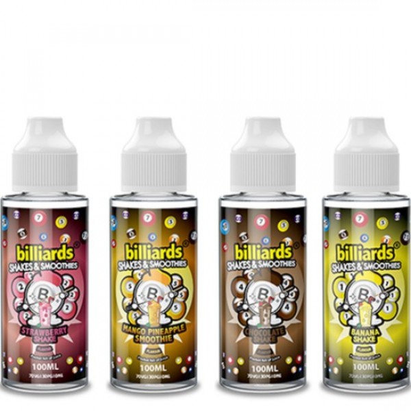 BILLIARDS SHAKES & SMOOTHIES Eliquid Shortfills 120ML