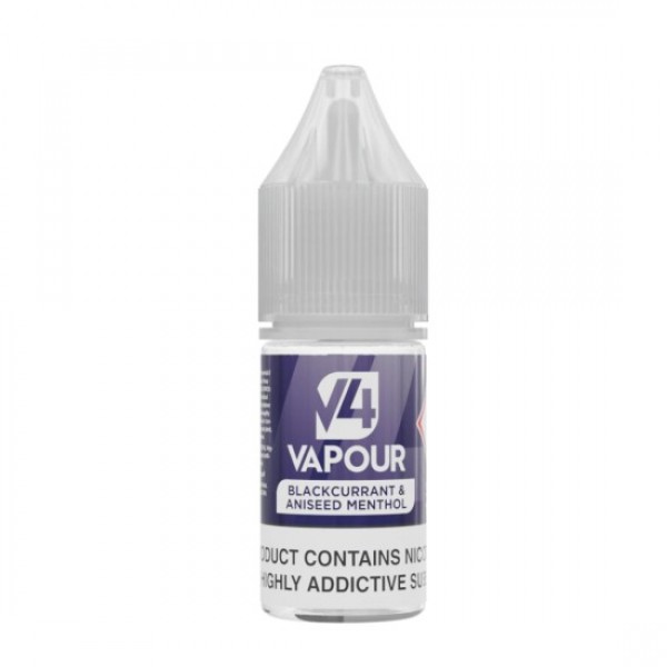 V4 VAPOUR Eliquid BLACKCURRANT & ANISEED MENTHOL 5...