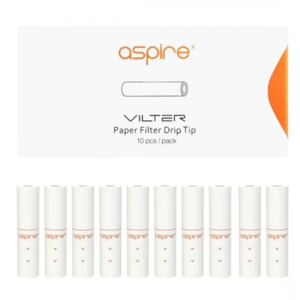 Aspire Vilter Paper Filter Drip Tips 10Pcs