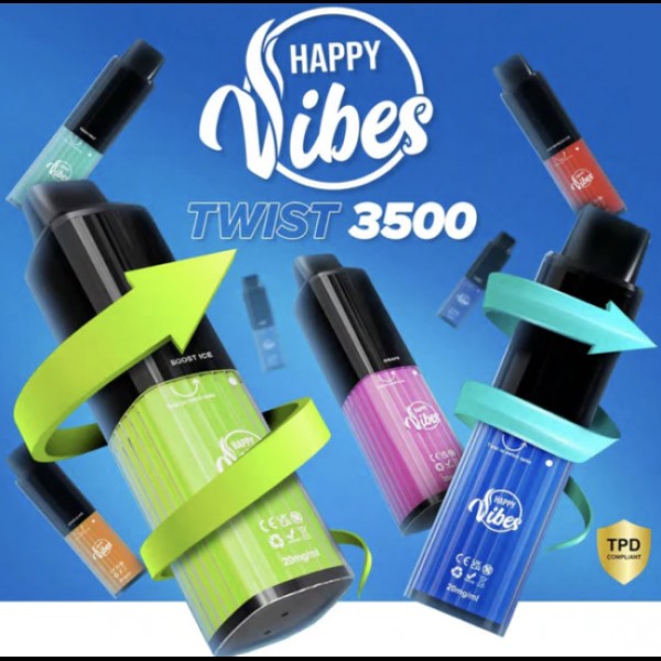 20MG Happy Vibes 3500 Disposable Vape Kit 3500 Puffs